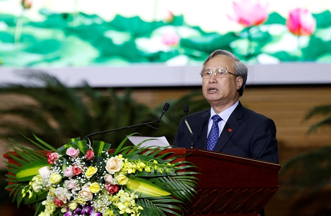 Господин Чан Кулк Выонг выступает на церемонии