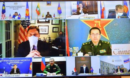 Онлайн-конференция старших военных должностных лиц стран АСЕАН в расширенном составе
