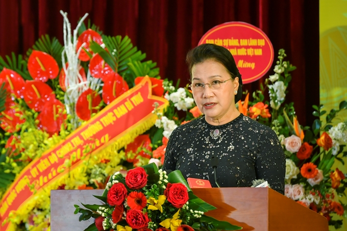 Спикер парламента Нгуен Тхи Ким Нган выступает