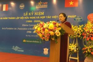 Состоялась церемония празднования 65-летия со дня основания Общества вьетнамско-французской дружбы и сотрудничества
