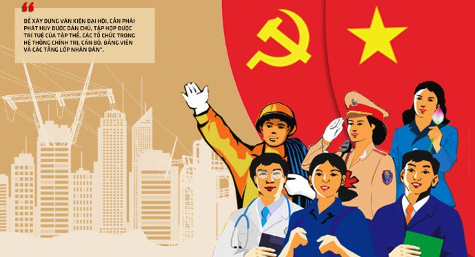 Агитационный плакат, посвященный предстоящему в 2021 году ХIII съезду Компартии Вьетнама. Фото: baonghean.vn