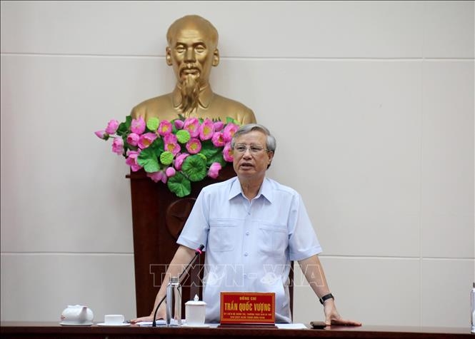 Член Политбюро, постоянный член Секретариата ЦК КПВ Чан Куок Выонг выступает на встрече. Фото: VNA