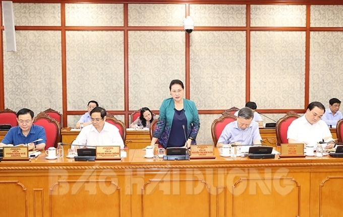 Председатель НС СРВ Нгуен Тхи Ким Нган председательствовала на рабочей встрече с парторганизацией провинции Хайзыонг