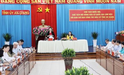 Товарищ Нгуен Тхи Ким Нган провела рабочую встречу с комитетом провинции Анзянг по подготовке к выборам